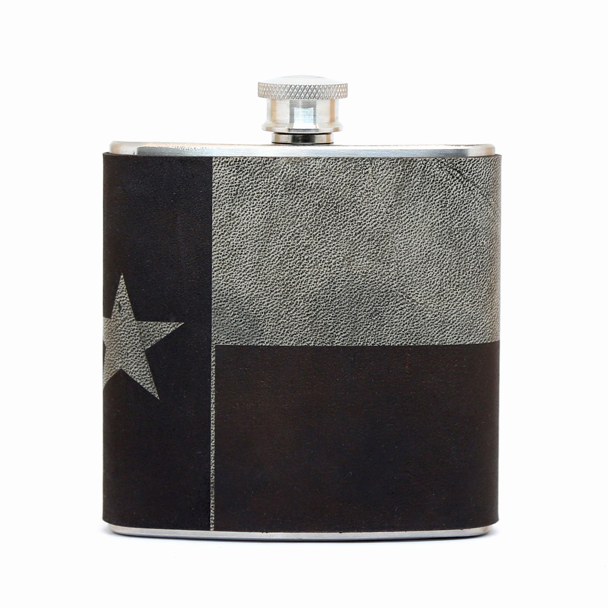 KWANITHINK Flask for Liquor for Men, American Flag Leather Hip